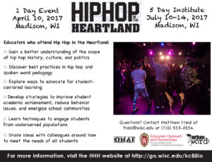 Hip Hop in the Heartland Spring 2017 Promotional Material